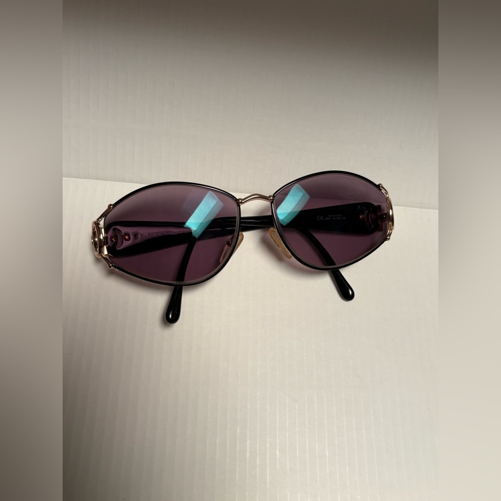 Vintage Christian Dior CD 2844 Sunglasses Black & Gold Austria